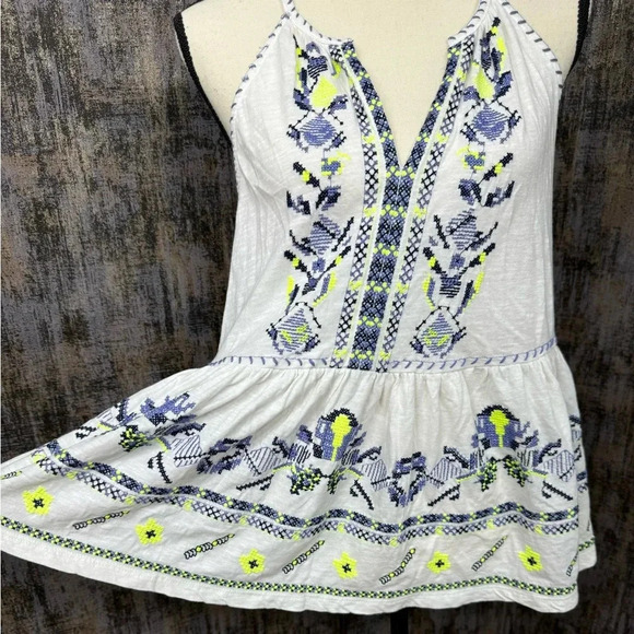 Anthropologie Maeve Neela Embroidered Babydoll Top - Picture 6 of 9